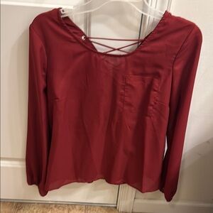 Chic Burgundy Women's Blouse